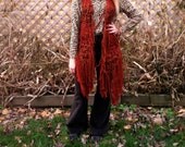 RUST CROCHETED VEST