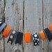 Halloween Garland Felt and Ribbon - 6 ft, Pumpkins, Black and Orange, Glitter, Polka Dots