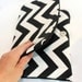 Chevron Clutch LIMITED EDITION Black and White ZigZag