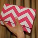 Small Clutch in Turquoise Chevron Zig Zag