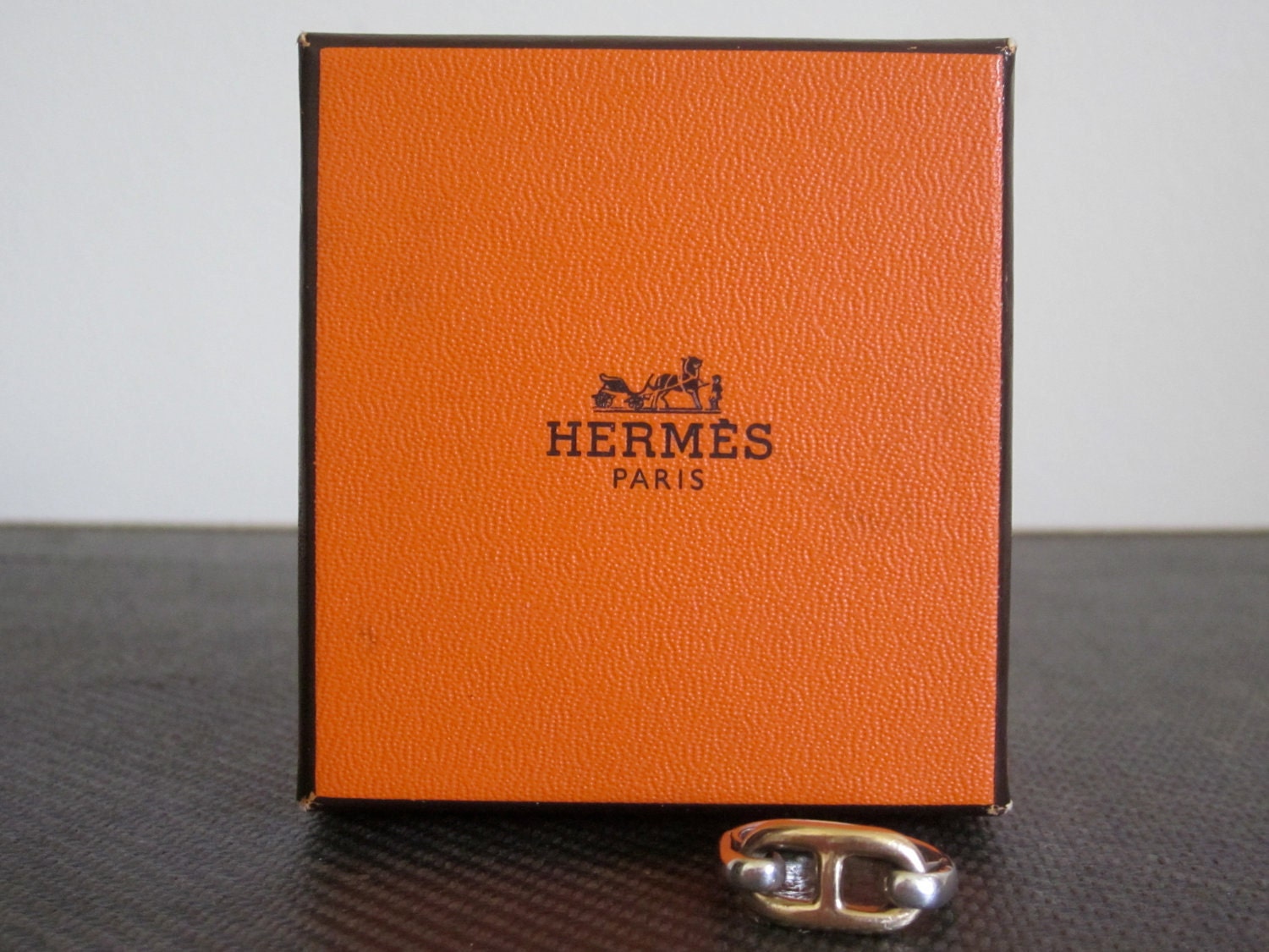 Hermes / Silver / Gold / 1980s / Size 6 / Ring / Designer Jewelry / Luxury / Equestrian / Romantic Gifts / High Fashion / Designer