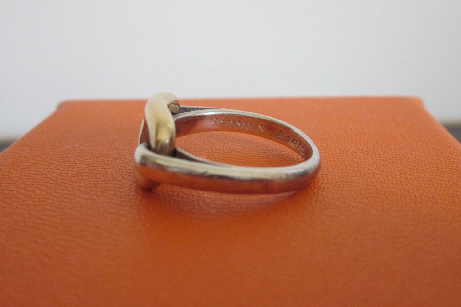 Hermes / Silver / Gold / 1980s / Size 6 / Ring / Designer Jewelry / Luxury / Equestrian / Romantic Gifts / High Fashion / Designer