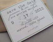 DIY PDF Version Typeprint Save the Date Cards