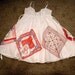 Baby Doll Summer Dress, Bohemian Style, Made with Vintage Hankies, Handsewn, OOAK, Cottage Chic, Size Small
