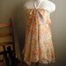 Halter Top Dress Tunic Flowing Shabby Flowers Handmade Peasant Chic RePurposed Skirt Size Small Medium