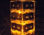 Retro Lighting Golden Yellow MixTape Light Cassette Tape Lamp Centerpiece for Music Lover