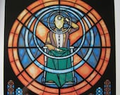 Stained Glass Original X-men Rose Window Print