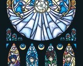 Full Size Stained Glass Sailor Moon Print