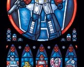 Autobot Transformers Stained Glass Window - Half Size Print
