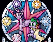 Twilight Sparkle from My Little Pony: Friendship is Magic Stained Glass Print - Rose Window