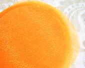 30 pcs 3 inches Hand cut Fabric Circles -  Orange Organza