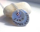 Hand Stamped Necklace-Personalized-Native American Inspired "Spirit Woman" Silver filled: Mothers Day Sale Coupon Code FREESHIPPING1