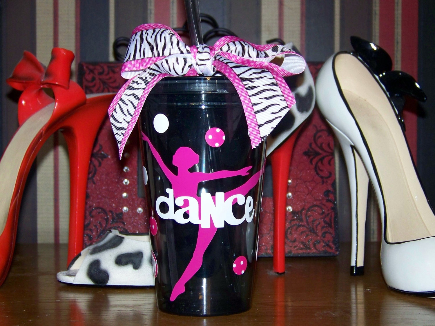 Dance Tumbler with Lid and Straw