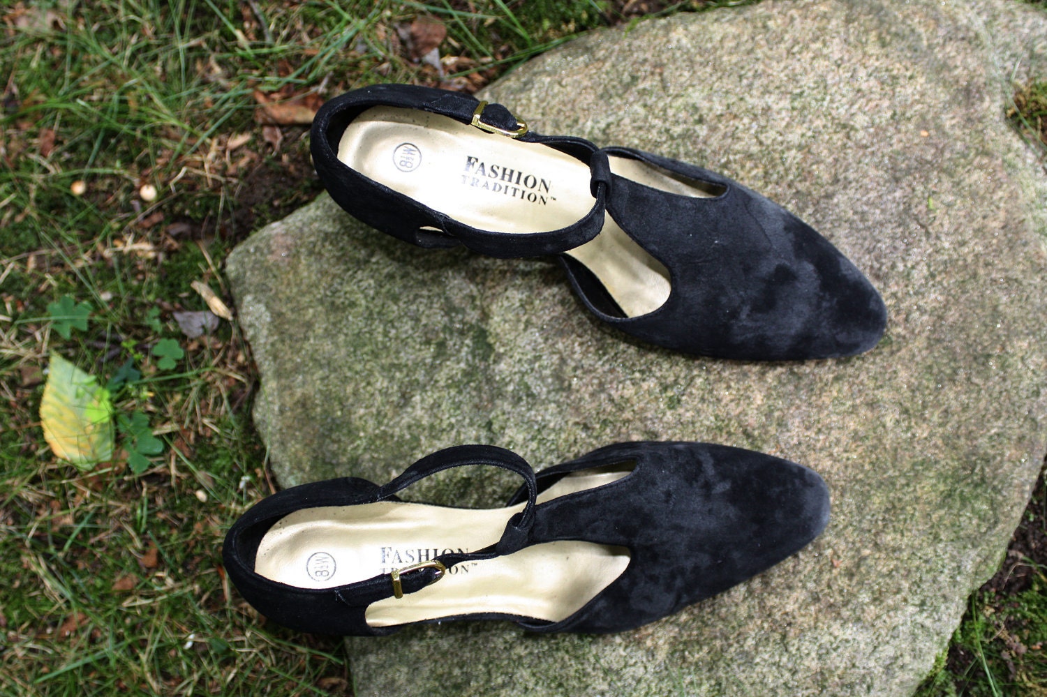 Buckled Suede 90s T-Strap Witch Heels // by Fashion Tradition