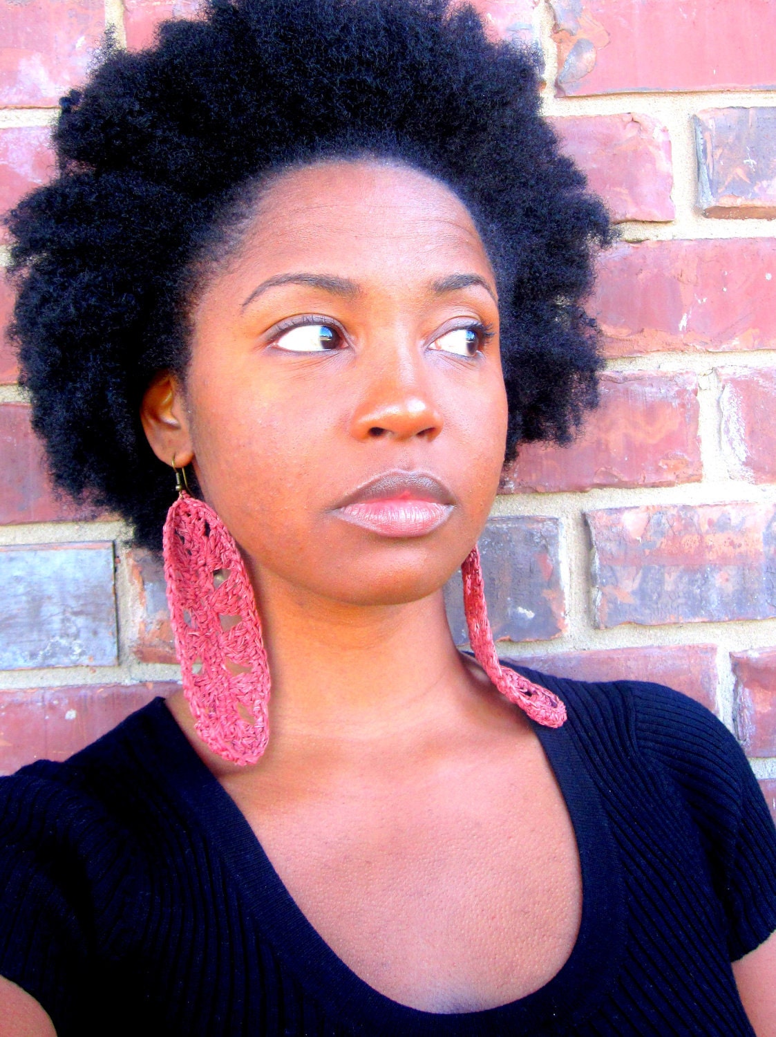 Crochet Earrings - Long Crochet Earrings - Redwood - D. PICKLES
