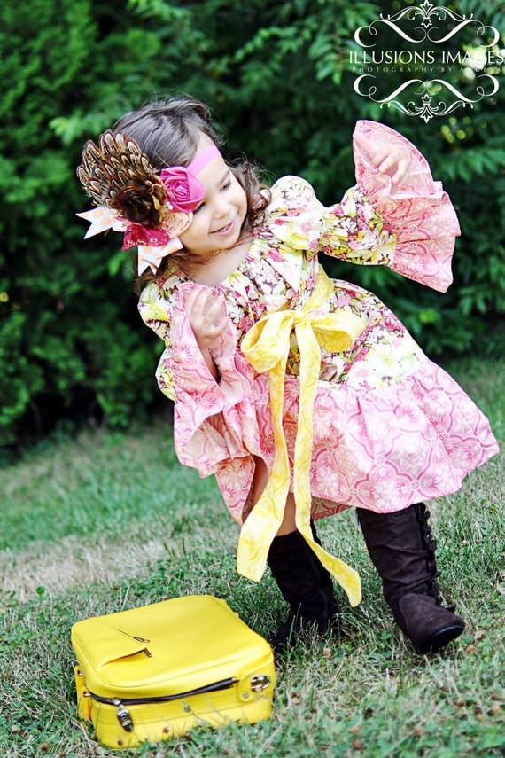Chloe's Party Peasant Dress PDF Pattern size 18 months to size 6