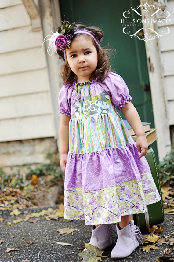 Trinity's Tiered Twirly Dress PDF Pattern size 6-12 months to size 8