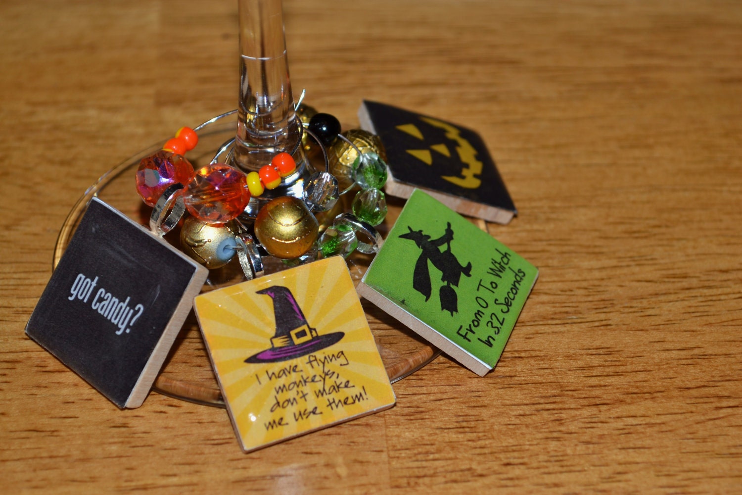 Halloween Wine Charm Set
