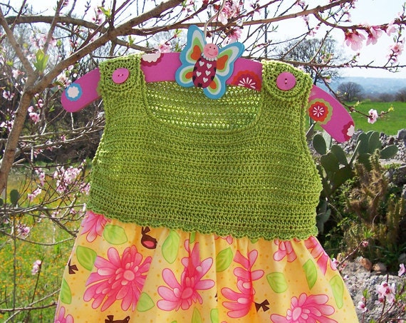 Birdie Baby Girl Dress or Overall crochet sewing pattern PDF, Easy, toddler babies 6 9 12 18 months 2 yrs plus reborn INSTANT DOWNLOAD