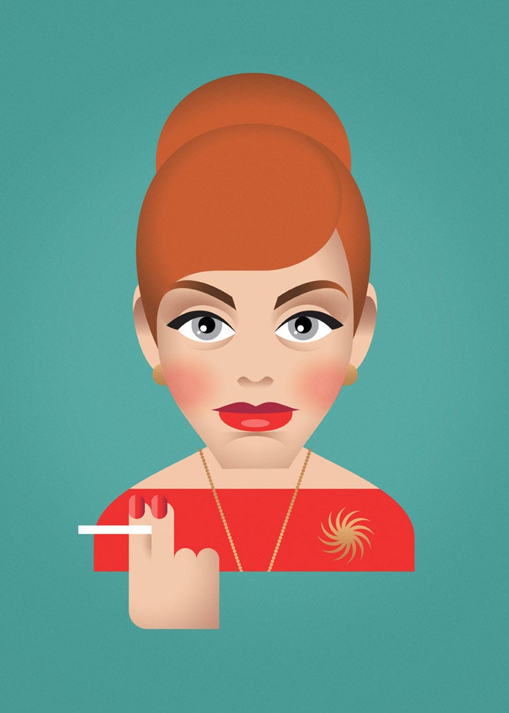 Joan Holloway (Mad Men) / Print 12x17in (30x42cm)