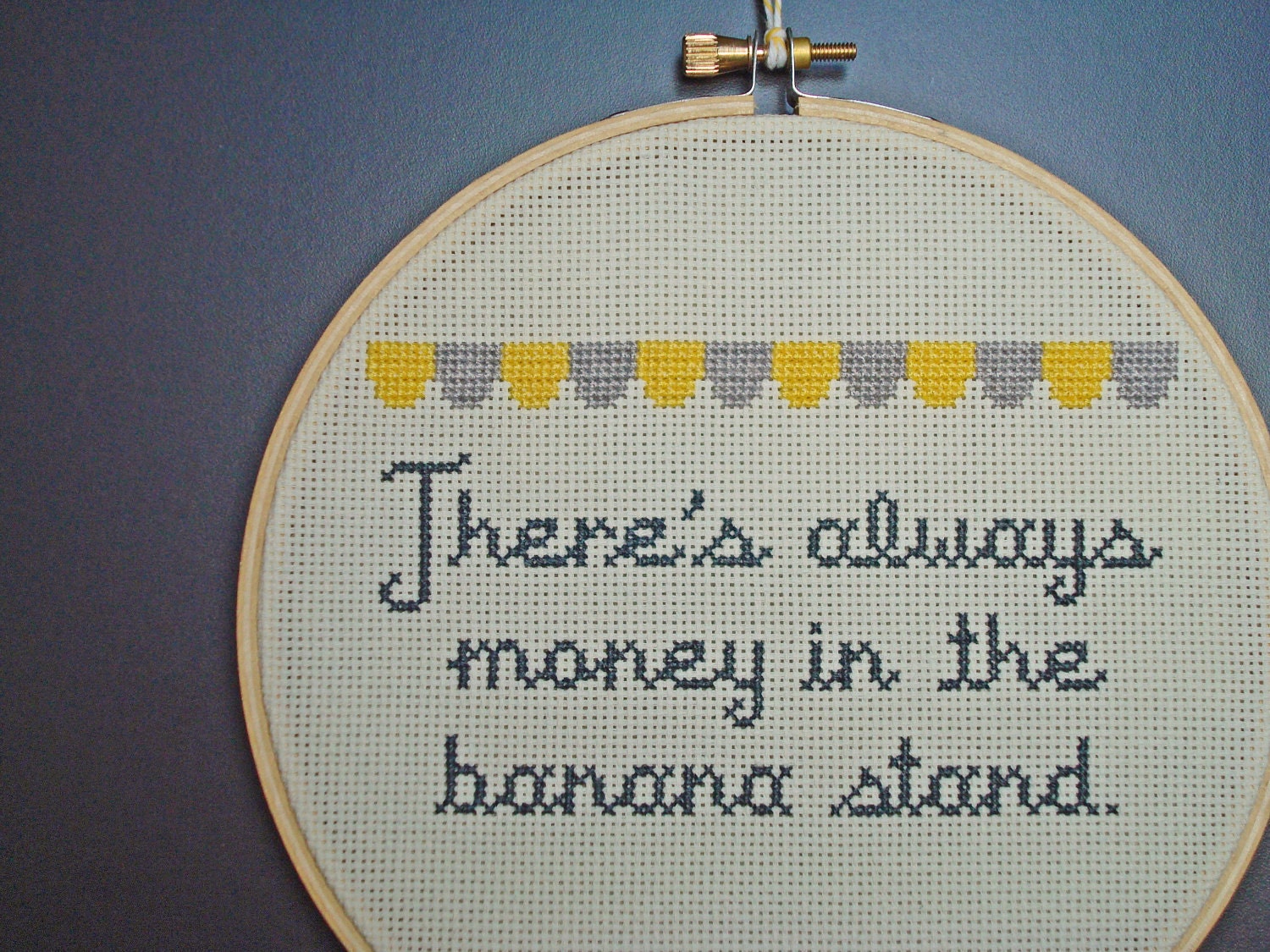Cross stitch quote from Arrested Development