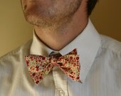 Bow Tie in Liberty's Tana Lawn Phoebe Red and Yellow