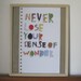 never lose your sense of wonder. handmade - cut out and ink 6" x 10"