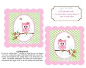 Owl Banner, DIY PRINTABLE for birthday or baby shower