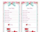 Baby Shower Advice Cards - Shabby Chic Collection DIY Printable Il_170x135