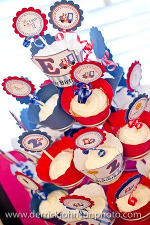 Train Birthday Decorations with many add on features and 3D trains popping out of the banner Il_170x135