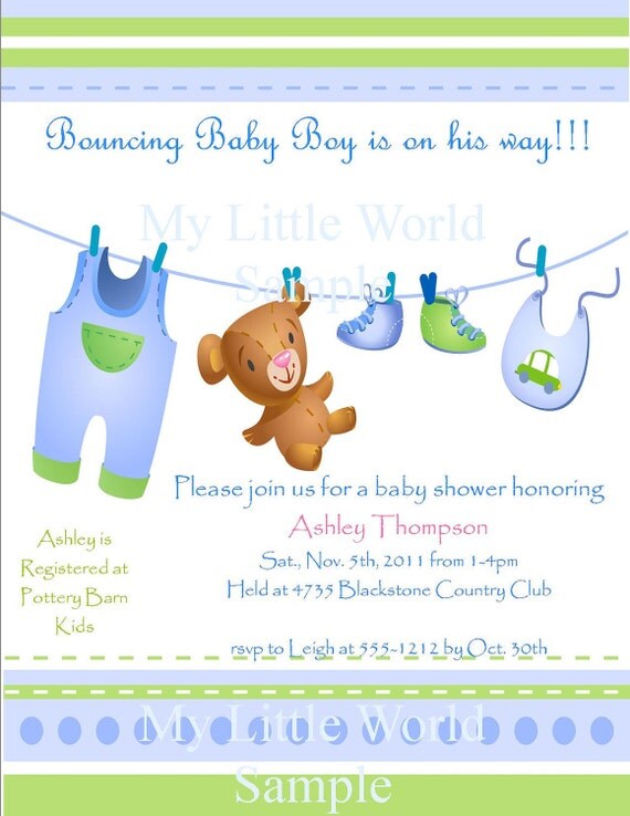 Printable Baby Shower Invitation for boy arrival Il_570xn