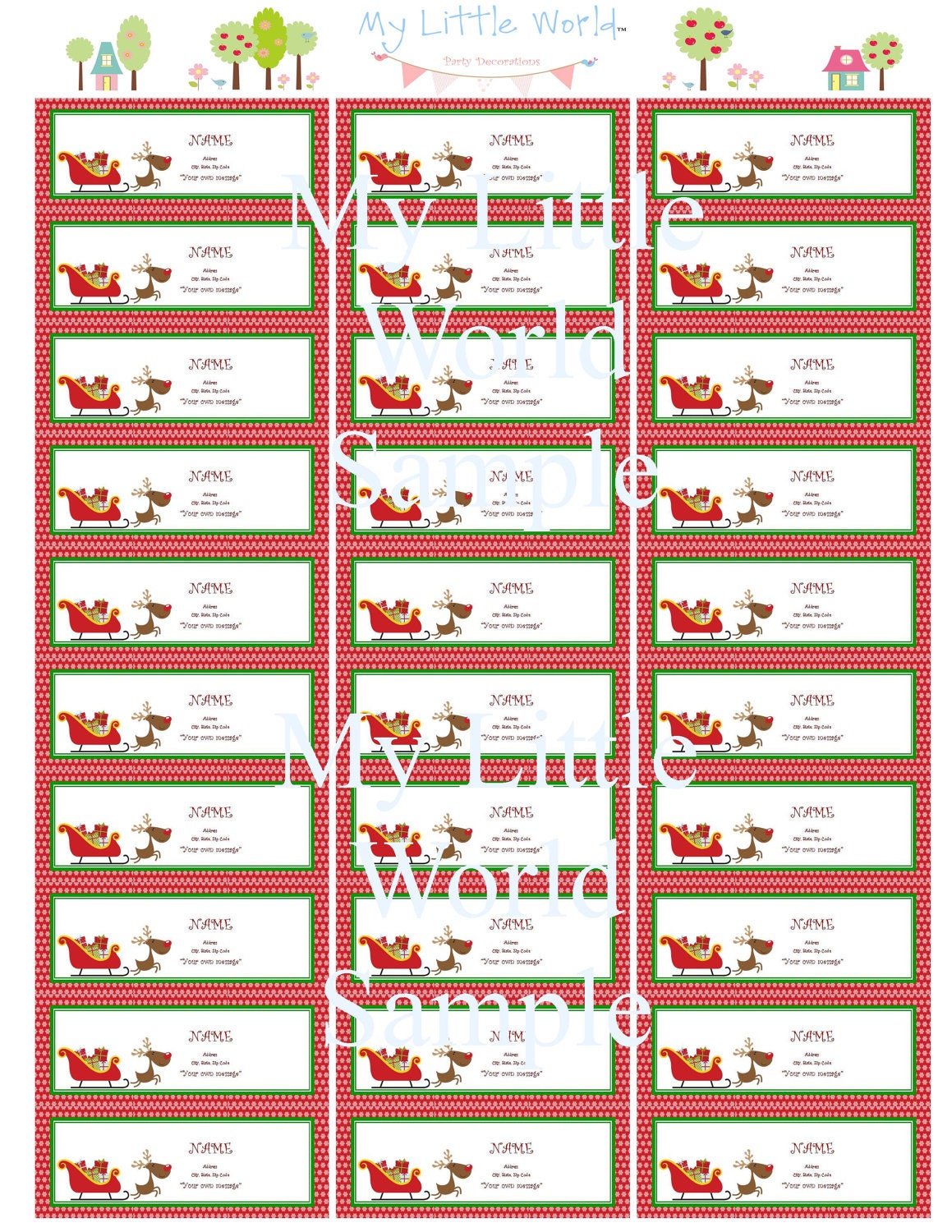 Return Address Labels in DIY printable holiday Il_570xn
