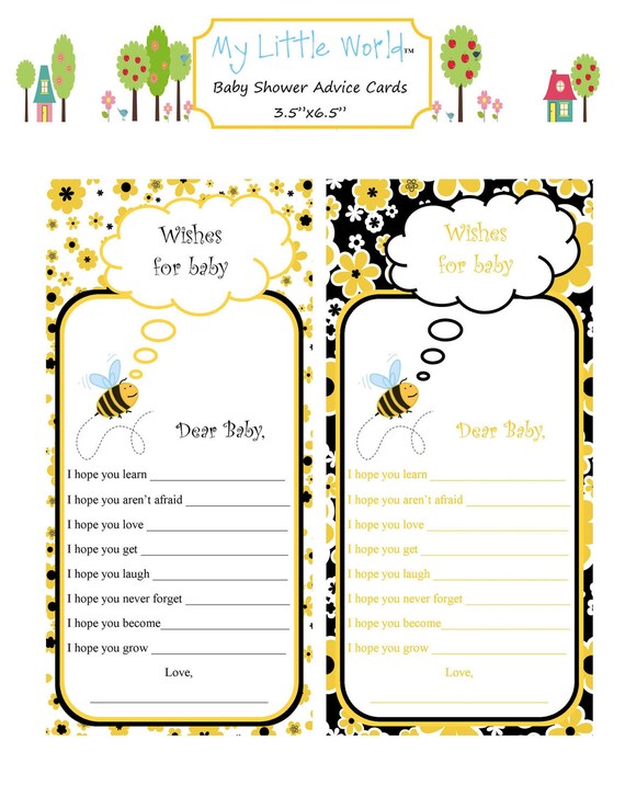 Baby Advice Cards - Bumble Bee Collection Il_570xn