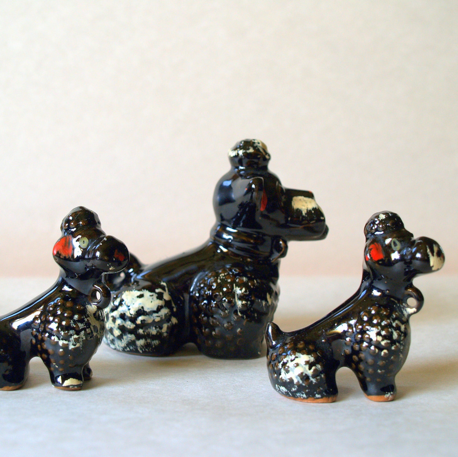 Reserved for Collette: FABULOUS 50s DOGS // Retro DOG Figurine // Collectible Vintage Poodles // Scottie Dog // Cute Animals