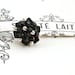 Black and Silver Hair Pin from Vintage Earring