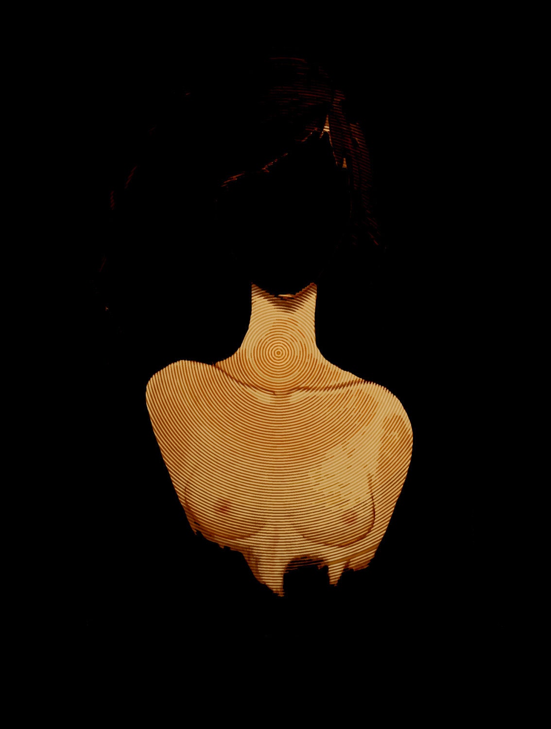 Dark Body- Print of a Manipulated Painting