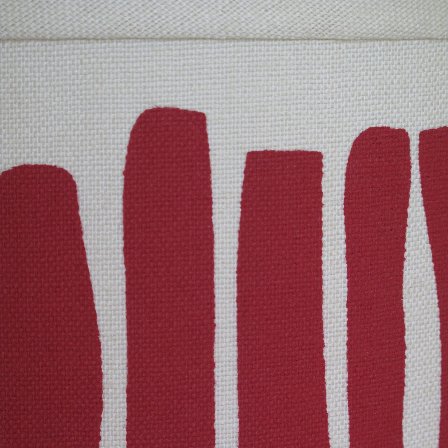 ON SALE - Raspberry Red Hand Printed Lamp Shade - Lighting