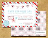 25 Carnival / Circus Theme Birthday Invitations