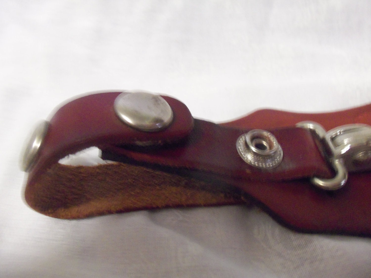 Vintage Harley Davidson Leather Key Fob Key Chain Clip with 2 snap Adjustments to wear on Belt ONLY 15 USD