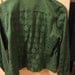 Vintage Green Brocade Jacket by Christopher & Banks has Front Pockets Size Large Only 10 USD