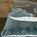 Decorative pillow cover, teal blue, cut velvet, retro diamonds, accent pillow, throw pillow