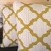 Pair of Citrine and ivory morrocan decorative pillow covers