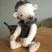 Artist Teddy Hedgehog Boris Broun Beige wood RESERVED