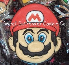 Super Mario Brothers MARIO 1 Dozen Decorated Sugar Cookies