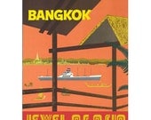BANGKOK 5- Handmade Leather Wall Hanging - Travel Art