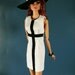60's Style Dress with Hat in Black and White