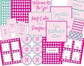 ON SALE- Limited Time- Spa Collection PDF Printable set featured on Hostess With The Mostess Party of Five Il_170x135
