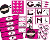 Ninja Birthday Party PDF Printable Package for Boy or Girl Il_170x135