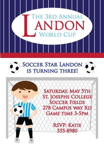 Soccer Birthday Printable Package PDF File Il_570xn