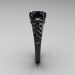 Designer Exclusive Classic 14K Black Gold 1.0 Carat Black Diamond Lace Ring R175-14KBGDBD
